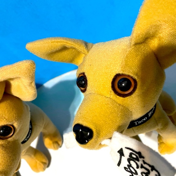TACO BELL VINTAGE 90’s PUPPY DOG PLUSH CHIHUAHUA’S SET OF 4 (1) TALKING APPLAUSE - Picture 8 of 14